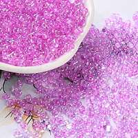 Стеклянный бисер с цветным покрытием ab&nbsp;SEED-L011-06B-12