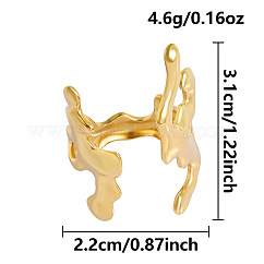 Anneaux de manchette ouverts en acier inoxydable 304, corail, or, 31mm, nous taille 12 3/4 (22mm)