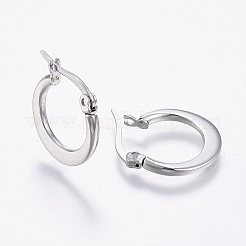 Серьги-кольца из нержавеющей стали 304&nbsp;LS-EJEW-F105-24P