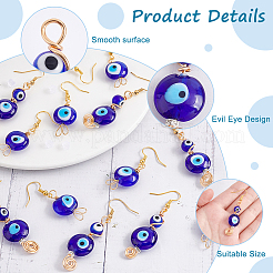 8 пара сережек-подвесок в стиле лэмпворк от сглаза&nbsp;EJEW-PH0001-19