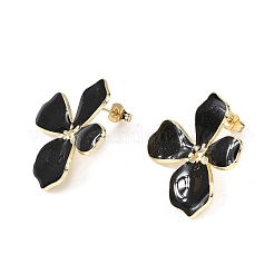 Valentinstag Ohrstecker aus Edelstahl 304 mit Emaille&nbsp;EJEW-P342-01G