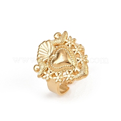 Регулируемые кольца в форме сердца из нержавеющей стали 304 для женщин&nbsp;LS-RJEW-A074-07G