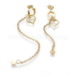 Boucles d'oreilles à tige en acier inoxydable 304&nbsp;EJEW-E248-40G