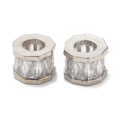 Cremagliera in ottone placcatura zirconi European Beads&nbsp;KK-R147-02P