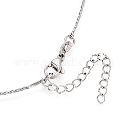 Colliers à chaîne serpent ronde en acier inoxydable 304 de 1 mm&nbsp;LS-NJEW-N059-03P