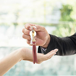 12 шт. подвесные украшения с кисточками из искусственной кожи&nbsp;HJEW-CL0001-05B