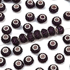 Бусины со стразами из смолы&nbsp;CPDL-H001-10x7mm-3