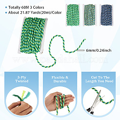 Cordon polyester macramé torsadé 60 brins&nbsp;OCOR-TA0003-48C