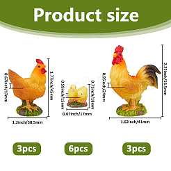 12 шт. 3 стиля смоляных животных&nbsp;RESI-FH0001-68
