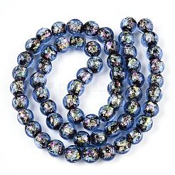 Ручной стеклянные фольга бисер пряди&nbsp;FOIL-N029-05B