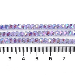 Стеклянные бусины с гальваническим покрытием &nbsp;GLAA-Q105-02A