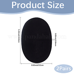 Ginocchiere e gomitiere ovali in finta pelle scamosciata&nbsp;DIY-CL0001-96A