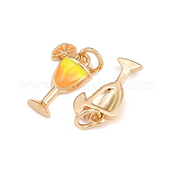 Pendentifs d'émail en laiton &nbsp;KK-B157-20G-02