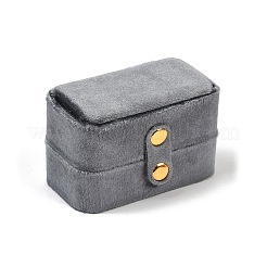 Прямоугольные мини-коробки для хранения колец из бархата с кнопками&nbsp;CON-Z009-02F