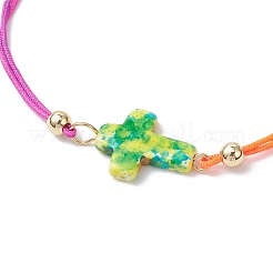 Браслеты из синтетических бирюзовых бусин&nbsp;BJEW-JB12583