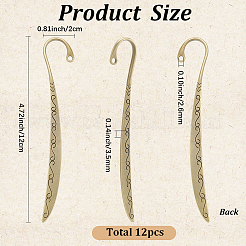 12 pz bastoncini per capelli in lega&nbsp;MRMJ-SC0001-66B