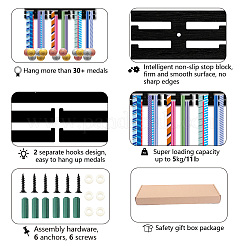 Вешалка для медалей из модного дерева&nbsp;ODIS-WH0041-158