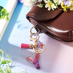 Porte-clés papillon en résine et alliage&nbsp;KEYC-TADJ0002-02G-Y