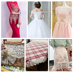 4 Paar Blätter Polyester Stickerei Ornamente Zubehör&nbsp;DIY-GF0005-69D