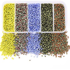 12/0 непрозрачные цвета просачиваться стеклянные бусины&nbsp;SEED-YW0001-09C