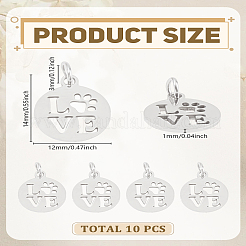 10 шт. подвески из нержавеющей стали 304&nbsp;STAS-LP0003-59P