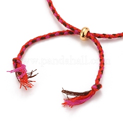Fabrication de bracelets coulissants en cordons de coton tressés réglables&nbsp;BJEW-JB05743-01