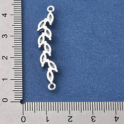 Messing Pavé klare Zirkonia Blatt Glieder Verbinder Charms&nbsp;KK-Z156-15S