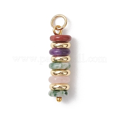 Подвески в виде дисков из натурального зеленого авантюрина&nbsp;PALLOY-JF04941