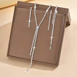Legierung strass quasten kette halsketten & ohrstecker & kette armbänder sets&nbsp;FS-WGCC11C-02