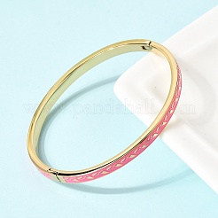 Браслеты из нержавеющей стали 304 с эмалью&nbsp;BJEW-D408-36G