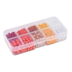 Fai da te 10 griglie perline in plastica ABS e vetro creazione di gioielli kit per trovare perline&nbsp;DIY-G119-01D