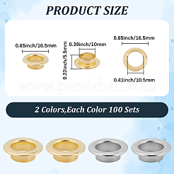 200 œillet en fer 2 couleurs&nbsp;IFIN-GF0001-59C