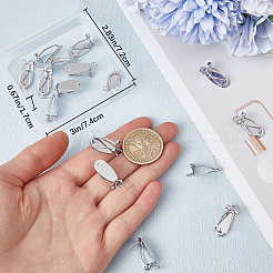 20 шт. каплевидная фурнитура для сережек-гвоздиков из латуни&nbsp;KK-BBC0011-95