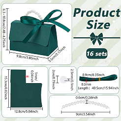 Складные бумажные свадебные конфетницы с пластиковой ручкой&nbsp;CON-WH0115-20A-01