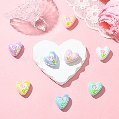 8 шт. 8-х цветные УФ-покрытия акриловые бусины&nbsp;MACR-YW0004-29