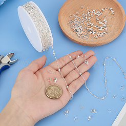 Наборы для изготовления ожерелий/браслетов из плоских овальных железных цепей с латунным покрытием&nbsp;DIY-ME0001-43