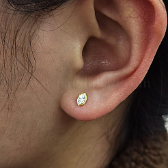 Милые и нежные серьги-гвоздики из стерлингового серебра s925 с прозрачными кубическими цирконами JU6999