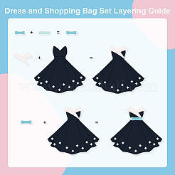 Платье сумка для покупок штампы из углеродистой стали трафареты DIY-WH0309-1265