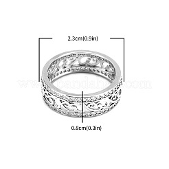 Ausgehöhlte Blume Messing Micro Pave klare Zirkonia Fingerringe&nbsp;FS-WGD1340-05