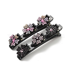 Модные двухслойные заколки крокодил со стразами и смолой PHAR-P005-25