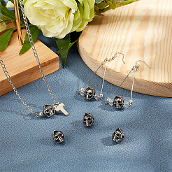 10 pièce de perles d'Halloween en acier inoxydable 304&nbsp;STAS-DC0008-83
