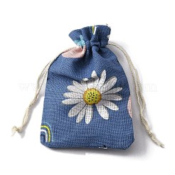 Geschenktüten aus Baumwolle und Leinen mit Kordelzug&nbsp;LS-ABAG-TAC0006-07B
