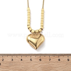 Ожерелья с подвеской в форме сердца из нержавеющей стали 304&nbsp;NJEW-V001-12G