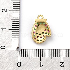 Colgantes de circonita cúbica micro pavé de latón de la serie navideña&nbsp;KK-Q010-01G-03B