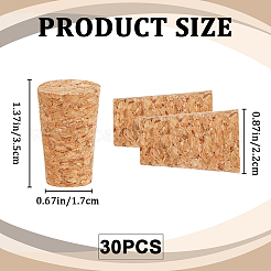 Деревянная пробка&nbsp;AJEW-GF0010-16C