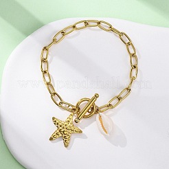 Браслеты с подвесками из нержавеющей стали 304&nbsp;BJEW-L708-03G