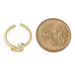 Открытые манжеты из латуни с микро-паве и кубическим цирконием для женщин&nbsp;KK-K392-59G-02