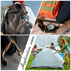 Зонт шнур полиэстер и спандекс веревка брелок карабин&nbsp;HJEW-UN00093