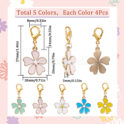 Подвеска в виде цветка из сплава эмали&nbsp;HJEW-SC00060