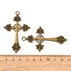 Croce tibetano in lega stile grandi ciondoli&nbsp;LS-TIBEP-Q058-04AB-FF
